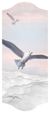 DARAY-C-101-PK Journey Home Clouds Birds Pink